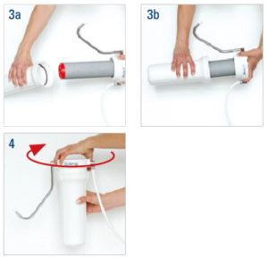 Gehäuse auftisch Wasserfilter öffnen